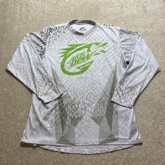 Mountain‎ Dew Racing Shirt Mens Large Long Sleeve Hidden Bay Sports USA - Picture 1 of 11